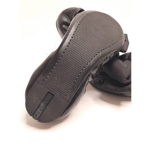Prada Sport Black Patent Leather Nylon Bow Detail Scrunch Ballet Flat Size 36.5 - Picture 7 of 10